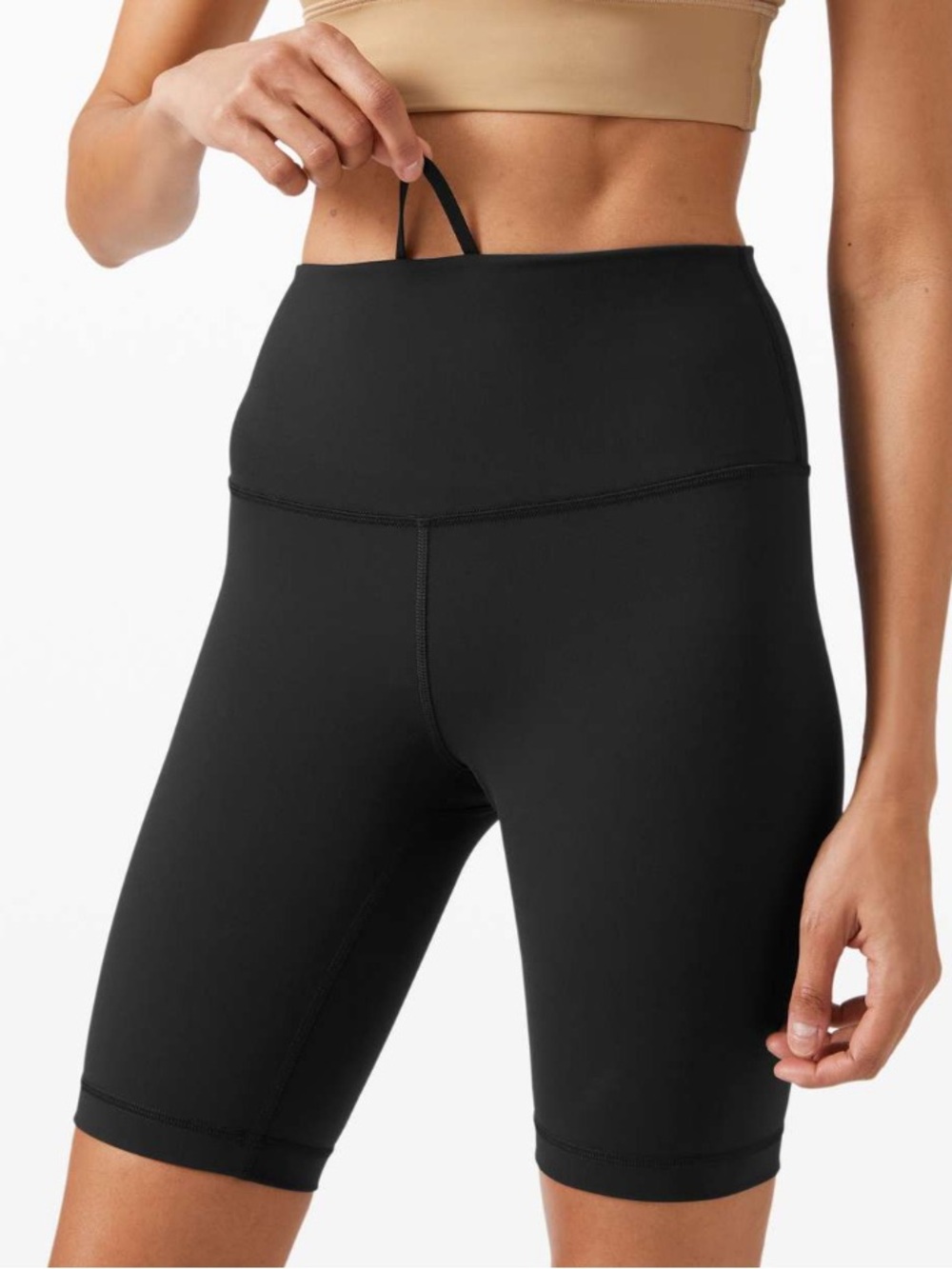 Lululemon Wunder Train High Rise Biker Short Athletic 8" Black Size 10